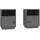 vidaXL Nachtschrank 2 Stk. 40 x 34 x 55 cm Grau