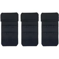 varivendo BH-Verlängerung 3er Set 2-reihig, 32 mm schwarz (Stück, 3 St), BH-Verlängerung, BH-Extender, BH-Verlängerungsstück, BH-Erweiterung, B schwarz 32 mm
