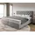 DeLife Boxspringbett Dream-Great Mikrofaser Grau 200x200 cm Bonell-Matratze PU-Topper,