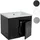 MCW Waschbecken + Unterschrank MCW-D16, Waschbecken Waschtisch, MVG-zertifiziert, hochglanz schwarz