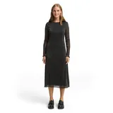 Tom Tailor Midi-Meshkleid Glitzer-Effekt Schwarz L
