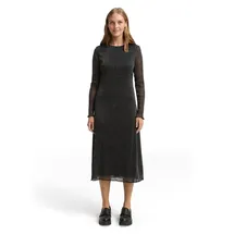 Tom Tailor Midi-Meshkleid Glitzer-Effekt Schwarz L