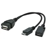 Gembird A-OTG-AFBM-04 USB Kabel 0,15 m Micro-USB B USB A Schwarz