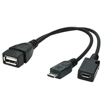 Gembird A-OTG-AFBM-04 USB Kabel 0,15 m Micro-USB B USB A Schwarz
