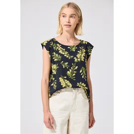 street one studio Blusenshirt mit Rundhals Blau 40