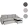 Mendler Eckcouch mit Bettkasten 2-Sitzer Grau