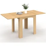 IDMarket - Esstisch, ausziehbar, rechteckig, Dona, 4-8 Personen, Buche, 80 – 160 cm