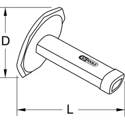 Sicherheitshandgriff für Meißel, Meißel 26x7mm