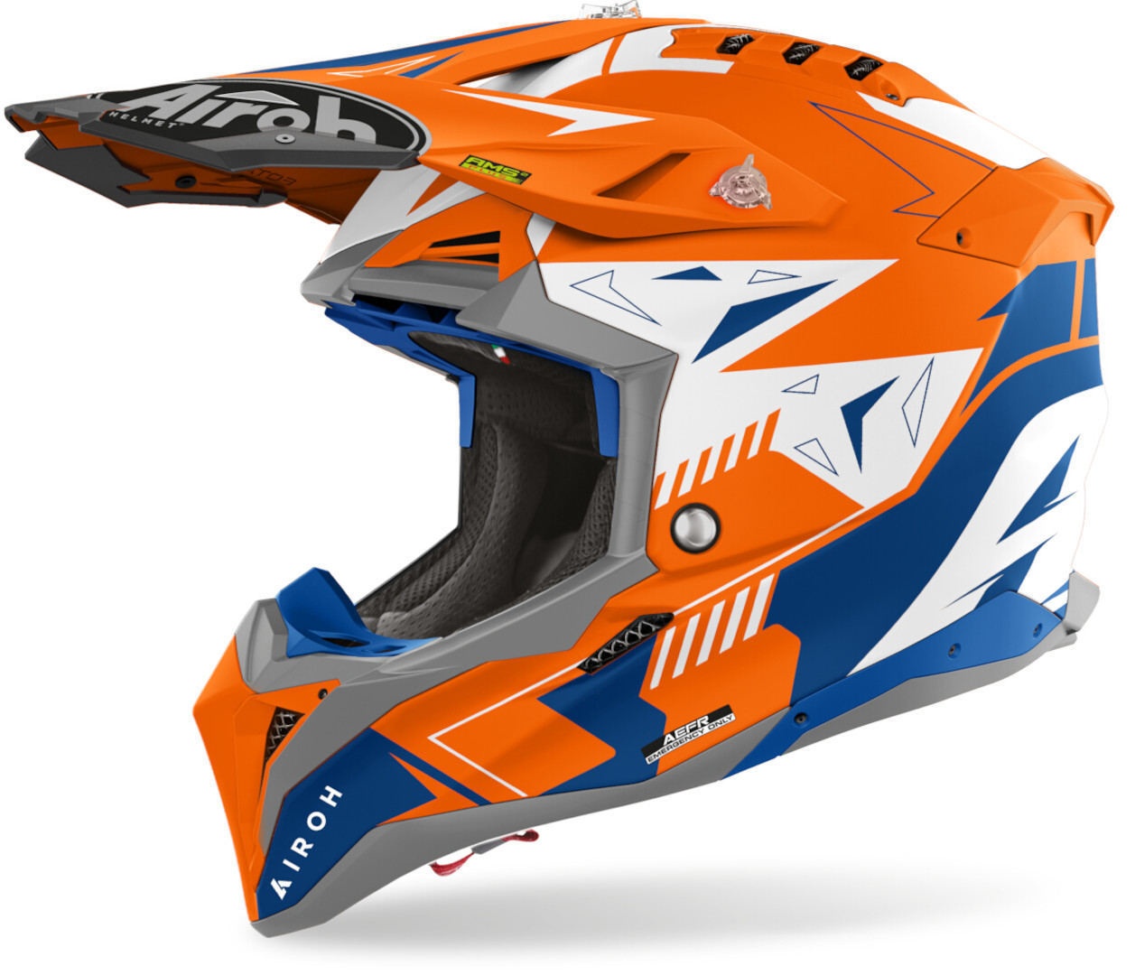 Airoh Aviator 3 Spin Motorcross helm, oranje, XS Voorman