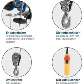 SCHEPPACH Seilzug Stahl 12 m blau