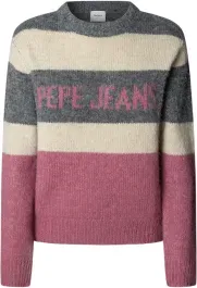 Pepe Jeans für Damen. PL7000051 Carlis-Pullover rosa (M), Lässig, Polyester