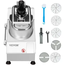 VEVOR Küchenmaschine Gemüseschneider Gemüsezerkleiner 6 Klingen Edelstahl