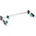 WOLFCRAFT Türfutterstrebe Aluminium 60-100 cm grau/türkis