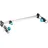 WOLFCRAFT Türfutterstrebe Aluminium 60-100 cm grau/türkis