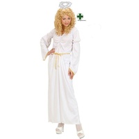 Karneval-Klamotten Engel-Kostüm Engelskostüm weiß Damenkostüm, Weihnachtskostüm Erwachsene weiß 34-36
