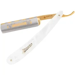 DOVO Solingen Rasiermesser Solingen 5/8", Karbon, Perlmutt-Imitat, mit Intarsie Rasur  