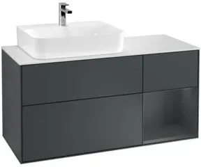 V&B Waschtischunterschrank Wandbeleuchtung Finion 120cm, Pl w m, Rg l md b m La, md b m La