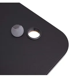 Mendler Eckschreibtisch HWC-D40 Schwarz / Grau