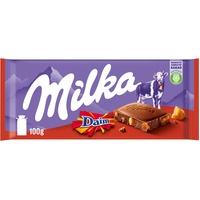 Milka und Daim Tafel 22 x 100g, Alpenmilch Schokolade mit knackigen Daim-Stückchen, Noch schokoladiger