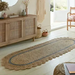 Einzigartiger Jute Teppich Grace, Handarbeit, von Kadima Design. Farbe: Braun-Grau, Größe: 80x230 cm