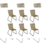 Sam ISRA Gartenstuhl Outdoor-Seilstuhl 58 x 58 x 88 cm taupe 6 St.