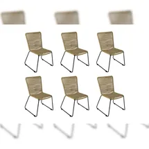 Sam ISRA Gartenstuhl Outdoor-Seilstuhl 58 x 58 x 88 cm taupe 6 St.