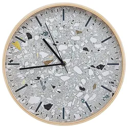 Wanduhr GORDOLA MDF-Platte Glas Hellgrau