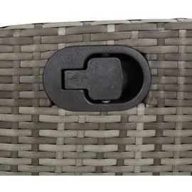 vidaXL Gartensessel 58,4 x 69,7 x 93 cm grau mit Fußteil