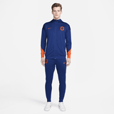 Nike Niederlande Strike Nike Dri-FIT Fußball-Trainingsanzug aus Strickmaterial mit Kapuze für Herren - Blau, L