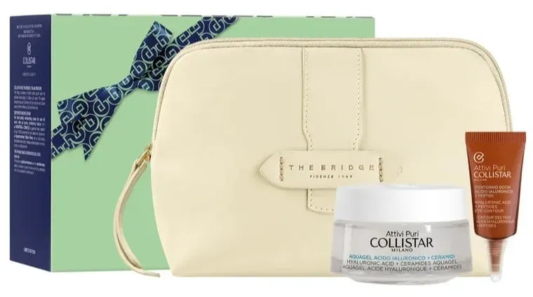 Set Collistar Unbox Your Beauty Attivi Puri Hyaluronic Acid 50ml + Mini Eye Contour 5ml + Cosmetic Bag