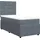 vidaXL Boxspringbett mit Matratze Dunkelgrau 90x200 cm Samt - Grau