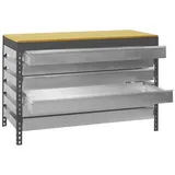 Proregal Werkbank Anthrazit Metall, 120x84x76 cm, Freizeit, Heimwerken, Werkstatt, Werkbänke