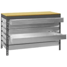 Proregal Werkbank Anthrazit Metall, 120x84x76 cm, Freizeit, Heimwerken, Werkstatt, Werkbänke