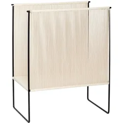 Hübsch Interior - Magazinhalter breit, natur / schwarz