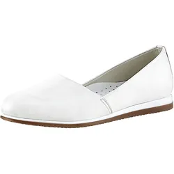 Slipper HEINE, Damen, Gr. 36, weiß, Leder, Leder, sportlich, Schuhe