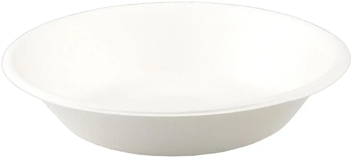 Schalen aus Bagasse, 800ml, naturweiß, rund O17cm, 50Stk.