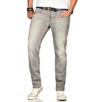 Alessandro Salvarini Straight-Jeans ASAngelo grau 32