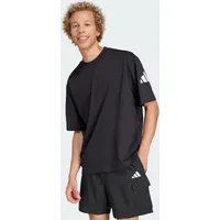 Adidas Essentials Loose Fit 3 Bar Logo T-Shirt Black / White S