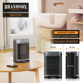 Brandson Heizlüfter 1500 W Schwarz/Silber