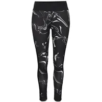 LASCANA ACTIVE Leggings Damen schwarz-marmoriert-weiß Gr.36/38
