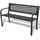 vidaXL Gartenbank 118 x 50 x 75 cm schwarz