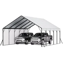 VEVOR Carport 5,8x7,45x3,77m Lagerzelt Autounterstand Garagezelt für Boote LKWs