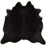 KUHFELL KALBFELL SCHWARZ GEFÄRBT ca. 210 x 180 cm Fell Teppich ECHT VON KUHFELLE ONLINE