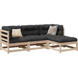 vidaXL Garten-Lounge-Set 4-tlg. braun
