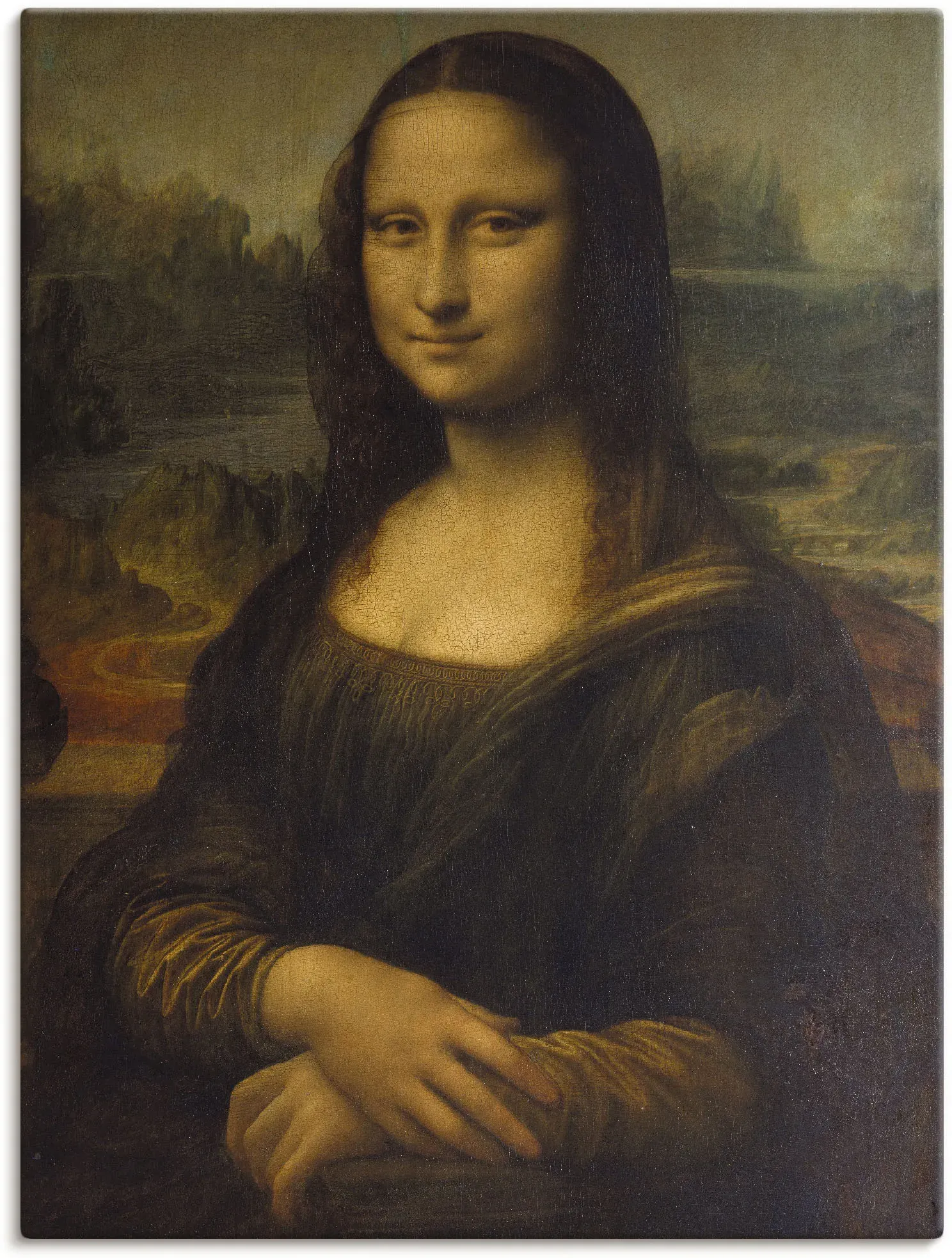 Artland Wandbild »Mona Lisa. Um 1503«, Porträts, (1 St.), als Leinwandbild, Poster in verschied. Größen Artland braun