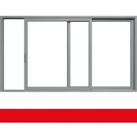 Hebe- Schiebetür Kunststoff Grau beidseitig