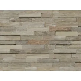 Indo Wandverblender TEAK«, grau, geölt, Holz, Stärke: 20 mm