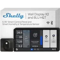 Shelly Wall Display x2 Black + Blu H&T Schwarz