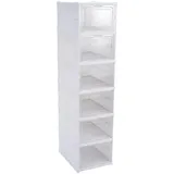 Livingandhome Schuhboxen, Weiß, Kunststoff, 25.7x105x34.7 cm, Garderobe, Schuhaufbewahrung, Schuhschränke