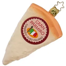 INGE-GLAS Christbaumschmuck Käse Parmesan